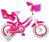 Bicicletta per Bambina 12 1 Freno Lovely Rosa e Bianca