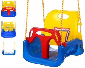 Altalena in plastica per bambini con barriera blu