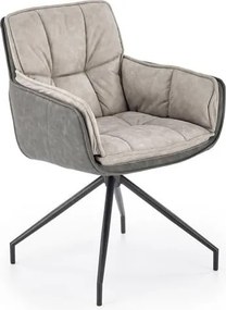 Sedia K523 imbottita grigia
