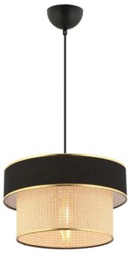 Lampadario sospeso con cavo ERO 1xE27/60W/230V nero/beige