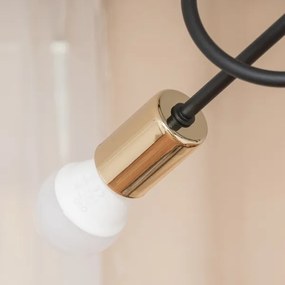 Plafoniera OXFORD 3xE27/15W/230V oro/nero