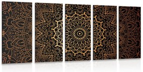 Quadri 5 pezzi – Mandala vintage in stile indiano