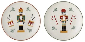 Set di piatti da dolce color crema in gres a tema natalizio 2 pz ø 16 cm Jolly – Bloomingville