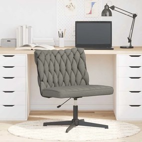 Sedia Da Ufficio Girevole Grigio Chiaro İn Tessuto /
