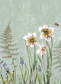 Rebel Walls Carta da parati panoramica Bumblebee - Green