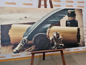 Stampa su tela – Penna storica e pergamena