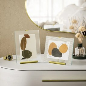 Cornice dorata in vetro verticale con sostegno 19x23 cm Flute – Umbra