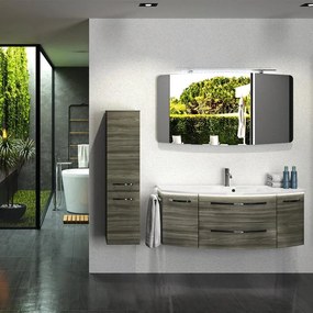 Colonna per mobile bagno image PELIPAL 1 cassetto 2 ante P 33 x L 30 x H 121 cm grigio / argento mdf