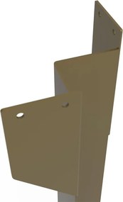 Gamba per mobili STEELMI Titi in acciaio dorato opaco L 15 x P 15 x H 72 cm