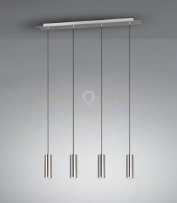 Marley sospensione rettangolare 4 cilindri attacco gu10 metallo ac...