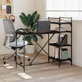 Scrivania Per Computer Con Scaffali Nera 120x47x109 Cm /