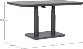 Tavolo da pranzo da giardino in alluminio 80x140 cm Miguel – Bizzotto