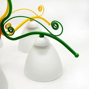 Lampadario a sospensione con catena RETRO 5xE27/60W/230V bianco/colorato