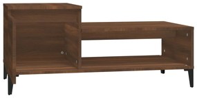 Tavolino da Salotto Rovere Marrone100x50x45cm Legno Multistrato