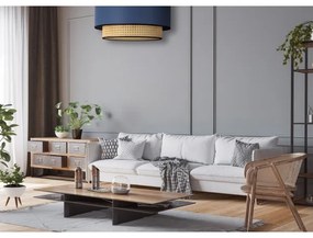 Duolla - Plafoniera BOHO 1xE27/15W/230V diametro 45 cm blu/rattan