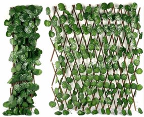 Recinzione Estensibile con Foglie Artificiali Di Begonia 120X45cm