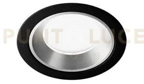 Athos faretto da incasso nero-acciaio spazzolato ip54 in gesso e al...