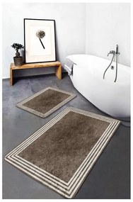 Set di tappetini per il bagno grigio tortora in velluto 2 pz 60x100 cm – Mila Home
