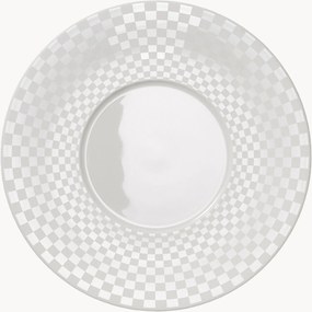 Set di 6 piatti da portata in Fine Bone China Cross White