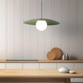 Lampadario a sospensione con filo SLATE 1xE27/15W/230V diametro 65 cm verde
