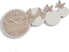 Orologio da parete legno laminato moderno 80x40 TTE - FARFALLE 2
