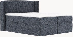 Letto boxspring fatto a mano con contenitore Skyline, H4