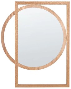 Specchio legno chiaro 56 x 71 cm LAURON Beliani