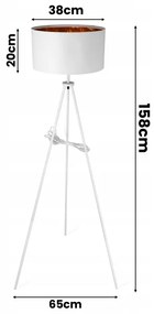 Lampada da terra 1xE27/40W/230V bianca