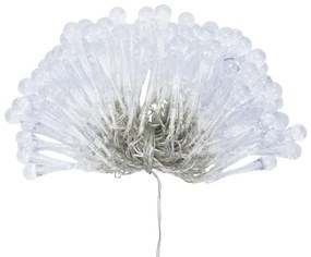 Aigostar - Catena LED natalizia da esterno 100 LED/8 funzioni 3xAA 10 m IP44 bianco caldo a goccia