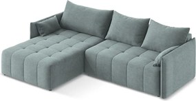 Divano angolare blu allungabile/con contenitore (con penisola a sinistra/con chaise lounge) Moku – Makamii