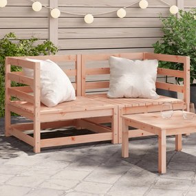 Divani angolari giardino 2pz 70x70x67cm legno massello douglas