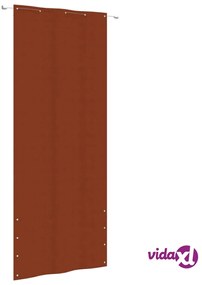 vidaXL Paravento per Balcone Terracotta 100x240 cm in Tessuto Oxford