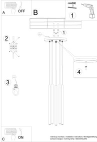 Sollux SL.1522 - Lampadario a sospensione con filo PASTELO 5xG9/8W/230V verde