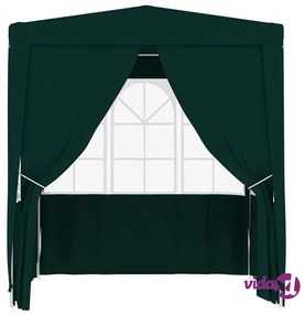 vidaXL Gazebo Professionale con Pareti 2,5x2,5 m Verde 90 g/m²