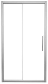 Porta doccia scorrevole Namara L 100 x H 195cm, Sp. 8 mm in vetro profilo cromo