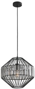 Lampadario Sospensione Opium Industrial Vintage Colore Nero 60W