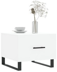 Tavolini da salotto 2 pz bianchi 50x50x40 cm legno multistrato