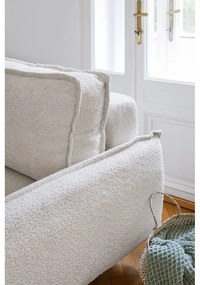 Divano letto in tessuto bouclé beige 215 cm Patti - Bonami Selection