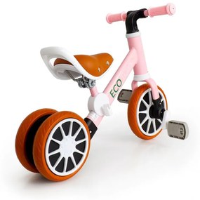 Triciclo di equilibrio per bambini in rosa ECOTOYS