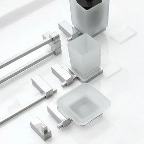 Porta asciugamani da parete 30 cm in acciaio cromato Unica