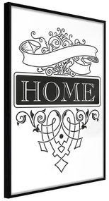 Poster  Home III  Cornice Quadri Cornice nera, Larghezza x Altezza Home decor 20x30