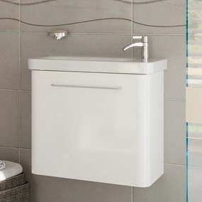 Mobiletto bagno 60 cm profondità ridotta colore bianco | LAC-IRIS-60-B - KAMALU