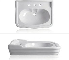 Lavabo sospeso Impero rettangolare in ceramica bianco 3 fori 70 cm