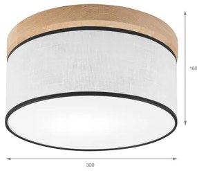 Brilagi - LED Plafoniera BELLADONNA 1xE27/15W/230V diametro 30 cm bianco/quercia