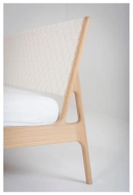 Letto matrimoniale in rovere bianco/naturale 180x200 cm Fawn - Gazzda