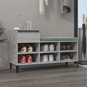 Scarpiera Grigio Sonoma 102x36x60 Cm İn Legno Multistrato /