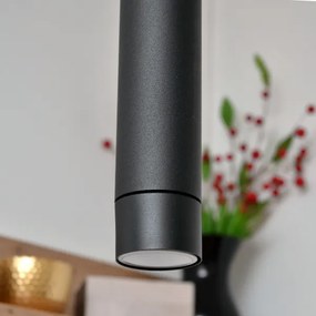 LED Lampadario a sospensione con filo TUBA 3xGU10/4,8W/230V nero