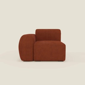 BonBon modulo terminale 105 cm sinistro o destro - tessuto smacchiabile T23 ruggine