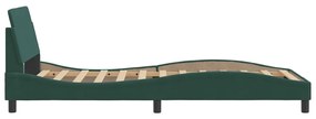 Giroletto con Testiera Verde Scuro 100x200 cm in Velluto