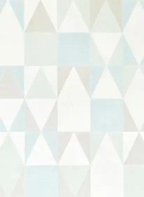 Majvillan Carta da parati Alice - Soft Green/ Turquoise/ Grey/ Cream White